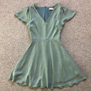 Altar’d State Sage Green Fit & Flare Mini Dress XS